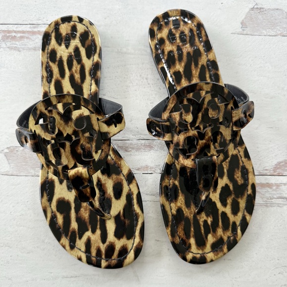 Tory Burch • Patent Leopard Miller Sandals - Picture 5 of 13